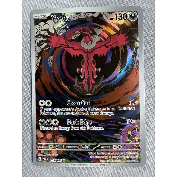 Pokemon-Yveltal 205/182 Paradox Rift Holo - Picture 1 of 2